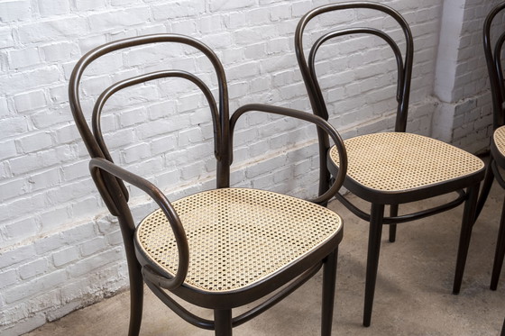 Image 1 of Set van 6 Thonet 214 en 214F stoelen