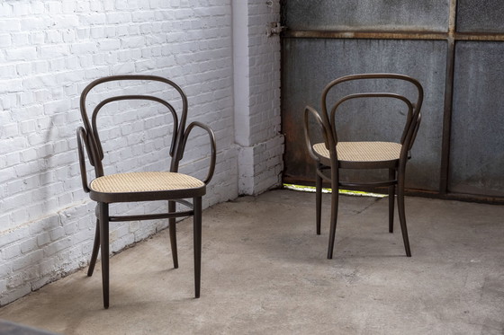 Image 1 of Set van 6 Thonet 214 en 214F stoelen