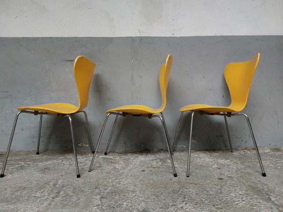 Image 1 of 3x Arne Jacobsen Stoelen for Fritz Hansen