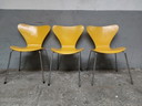3x Arne Jacobsen Stoelen for Fritz Hansen