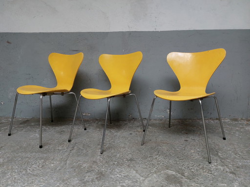 3x Arne Jacobsen Stoelen for Fritz Hansen