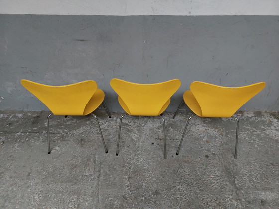 Image 1 of 3x Arne Jacobsen Stoelen for Fritz Hansen