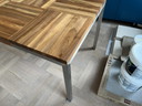 Hulshoff Flex Care Noten/ Roestvrij staal tafel