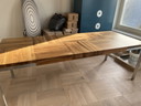 Hulshoff Flex Care Noten/ Roestvrij staal tafel