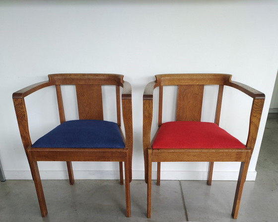 Image 1 of Modernistische art deco stoelen vintage