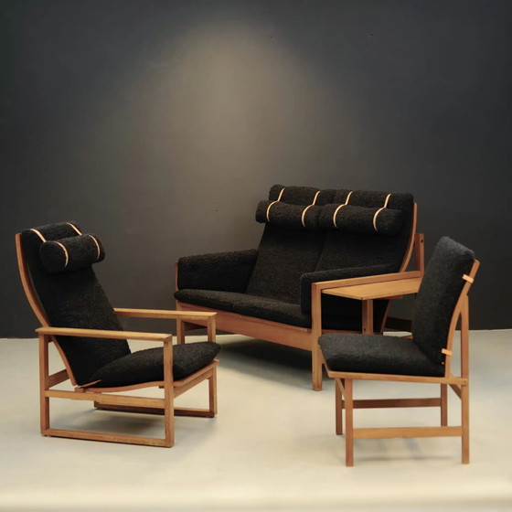 Image 1 of Børge Mogensen set, bank en fauteuil.