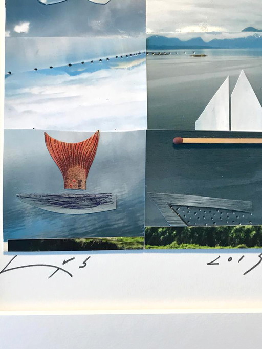 Han Bennink - collage met bootje