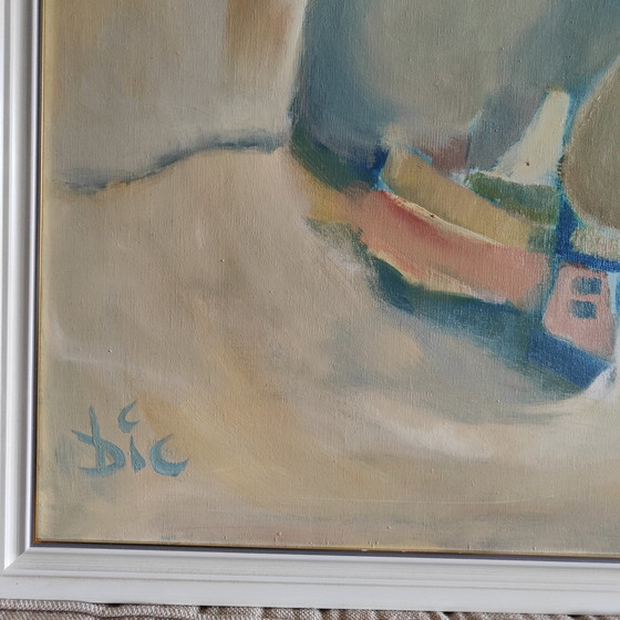 Image 1 of DIC Zandbergen orgineel Schilderij De Straatmuzikanten Barcelona