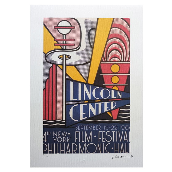 Image 1 of Vintage Roy Lichtenstein "Lincoln Center" Limited Edition lithografie