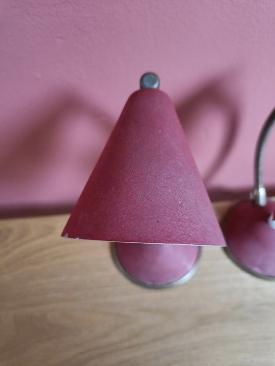 Image 1 of 2x Vintage Bureaulampje Nachtlampje