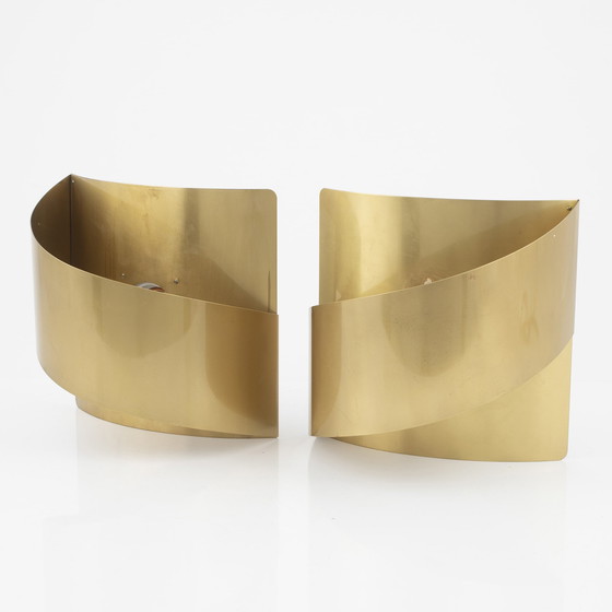 Image 1 of 2x 'Band' wandlampen Peter Celsing voor Falkenbergs Belysning, set van 2