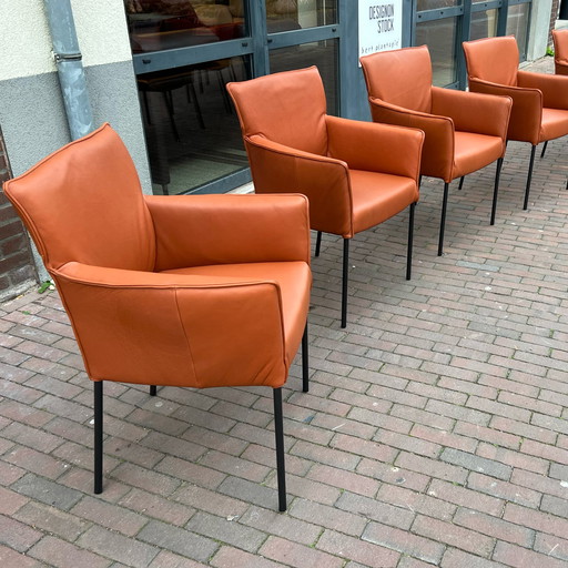 6 x Design On Stock Amra Cera Cognac stoel