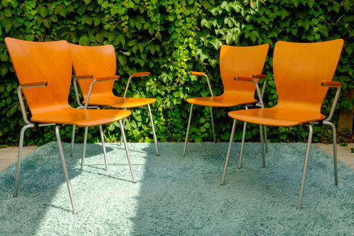 4x Vintage vlinderstoel