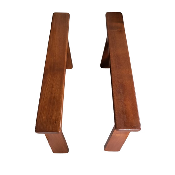 Image 1 of Twee vintage teakhouten fauteuils