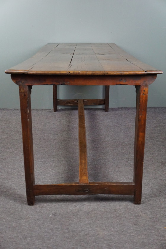 Image 1 of Franse eikenhouten eettafel, groot formaat