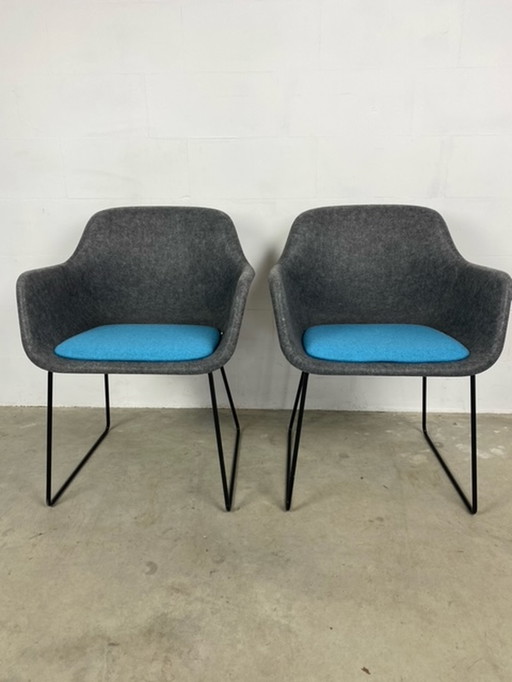 2x Vepa Felt chair sledestoel