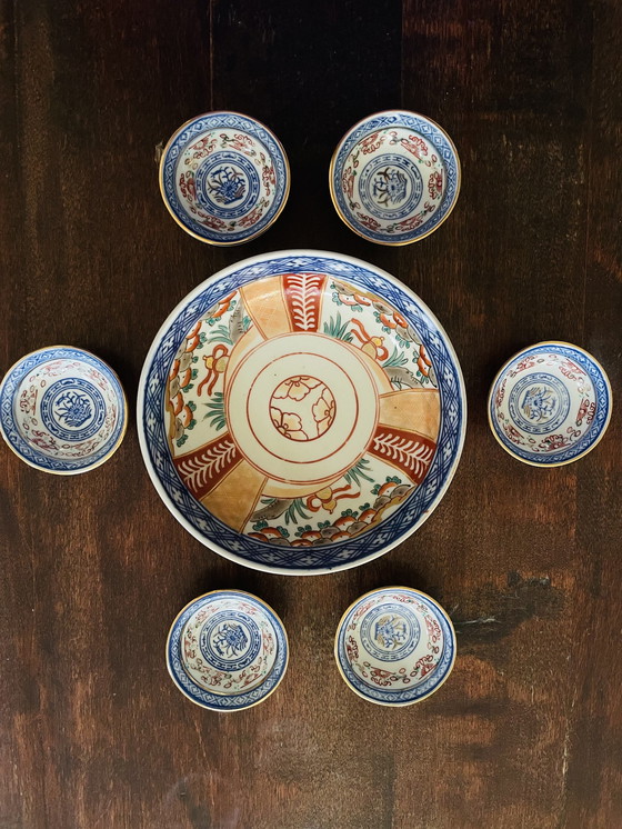 Image 1 of 7x Imari keramiek servies