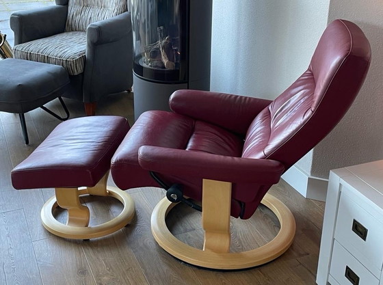 Image 1 of Stressless relaxfauteuil met hocker