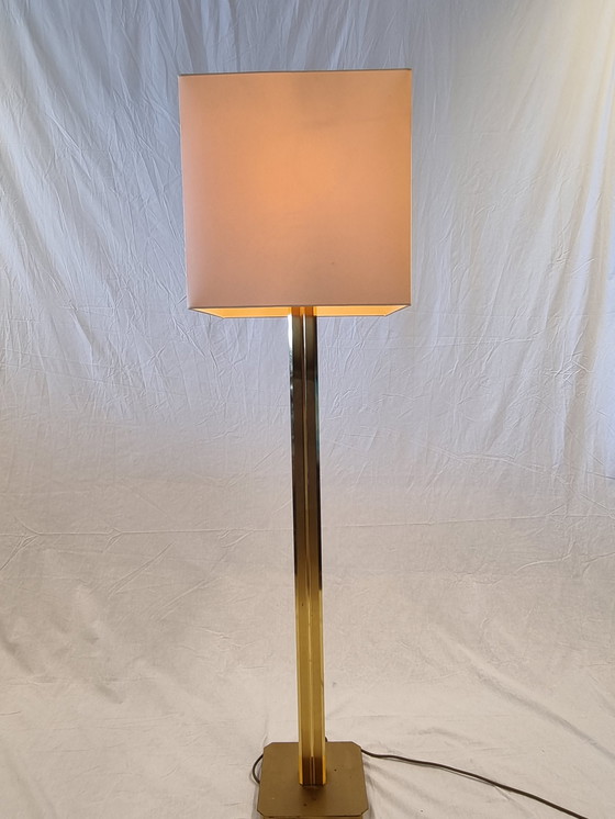 Image 1 of Zware messing Column vloerlamp