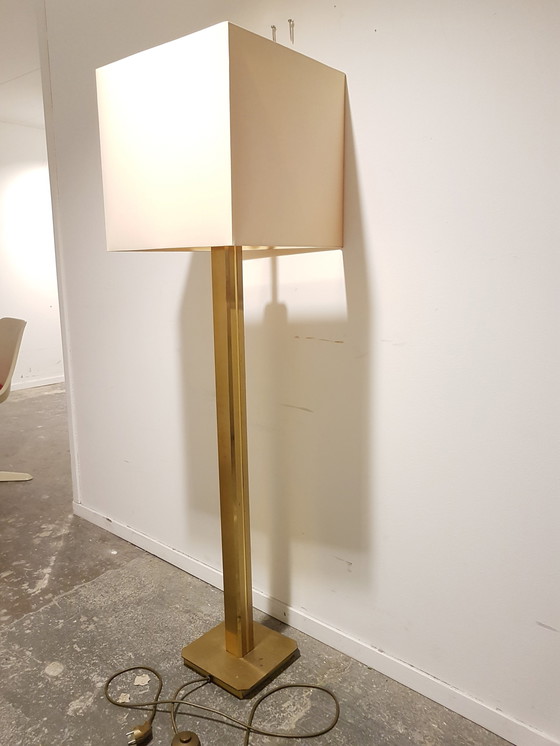 Image 1 of Zware messing Column vloerlamp