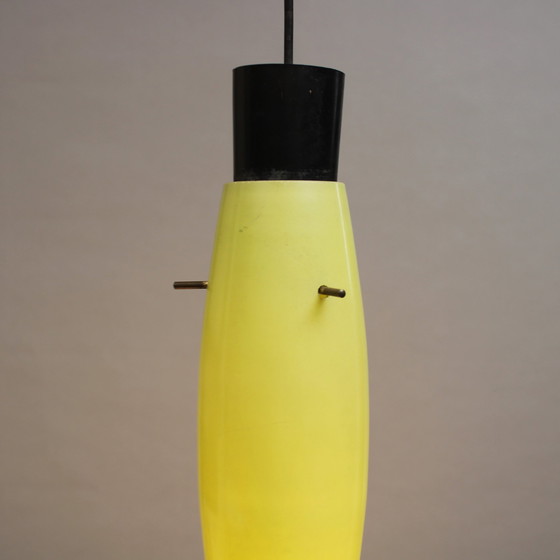 Image 1 of Vintage grote glazen hanglamp