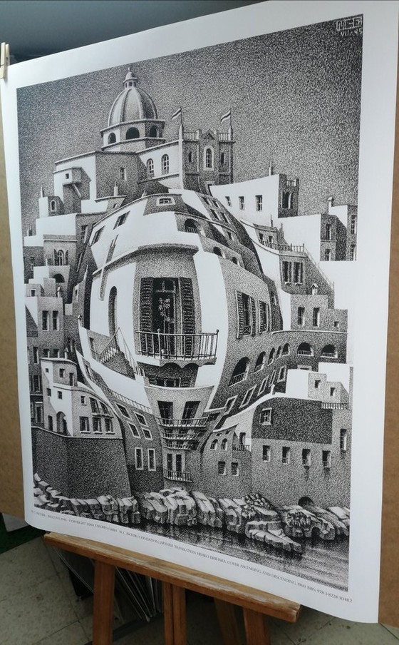 Image 1 of M. C. Escher - Balcony Impossible Bubble Perspective XXL poster