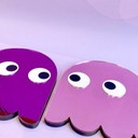 Spiegel Pac Man Spookje paars