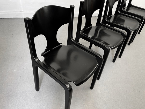 Image 1 of 4x Augusto Savino voor Pozzi Heart stoelen