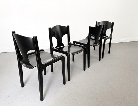 Image 1 of 4x Augusto Savino voor Pozzi Heart stoelen