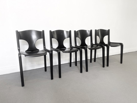 Image 1 of 4x Augusto Savino voor Pozzi Heart stoelen