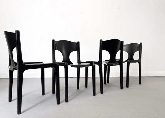 Image 1 of 4x Augusto Savino voor Pozzi Heart stoelen