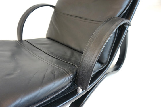 Image 1 of Nelo Zweden lederen fauteuil met poef