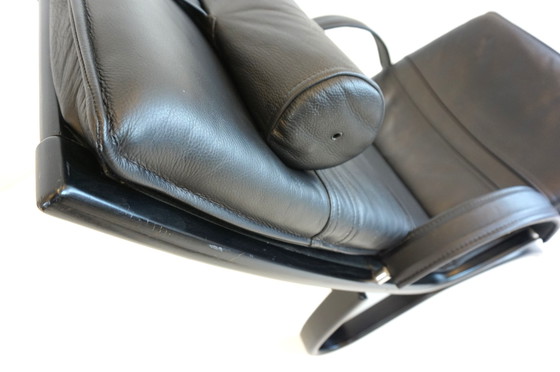 Image 1 of Nelo Zweden lederen fauteuil met poef