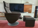 De Sede relaxfauteuil met hocker