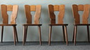 6x Vintage Brutalistische caféstoelen