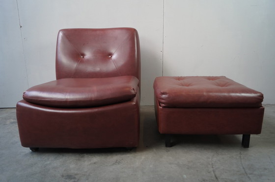 Image 1 of Vintage modulair zitelement + hocker