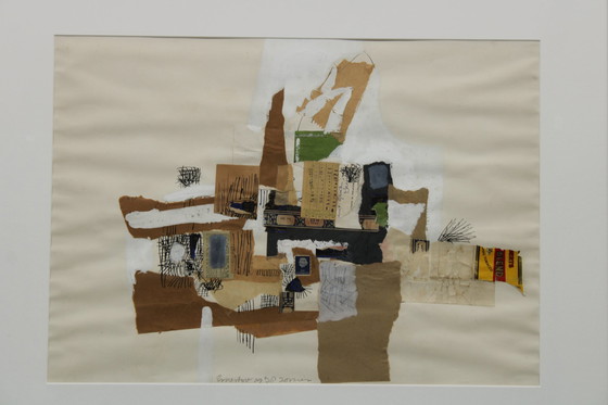 Image 1 of Ernst Vijlbrief (1934-2010) - Special Delivery, 1958 - collage / gemengde techniek - 