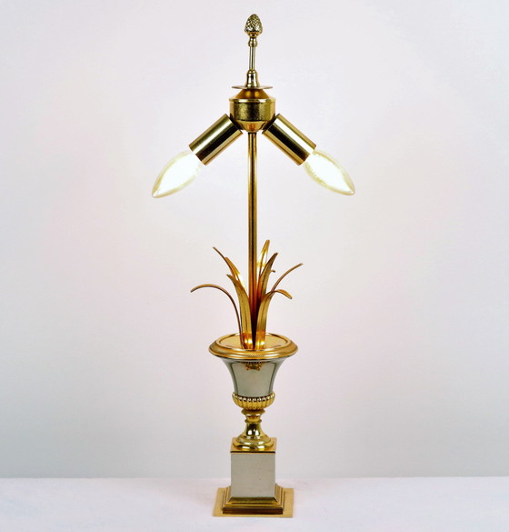 Image 1 of Palm D’Or S.A. Boulanger Palmboom Lamp Hollywood Regency 1970’s