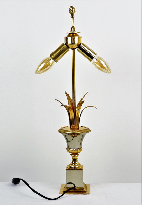 Image 1 of Palm D’Or S.A. Boulanger Palmboom Lamp Hollywood Regency 1970’s