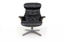 multifunctionele Scandinavische loungestoel / Fauteuils met leer en eikenhout