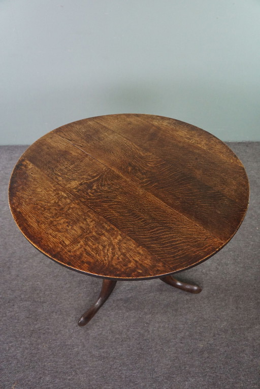 Grote eiken Engelse tilt-top tafel