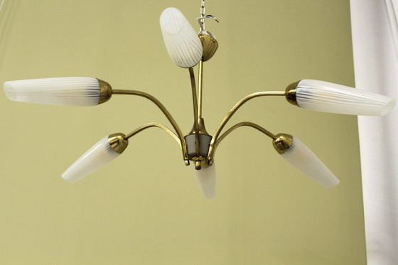 Image 1 of Vintage hanglamp, 6-armig, jaren '60/'70