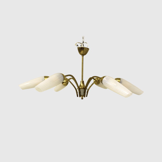 Image 1 of Vintage hanglamp, 6-armig, jaren '60/'70