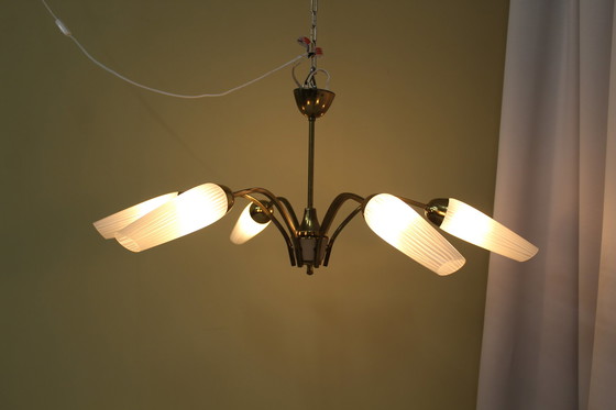 Image 1 of Vintage hanglamp, 6-armig, jaren '60/'70