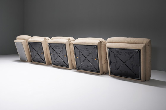 Image 1 of Geweldige Vintage Nuvolone set in bouclé van Rino Maturi voor MiMo Padova Italië