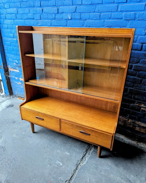 Image 1 of Vintage vitrine kast/ boekenkast, jaren 60