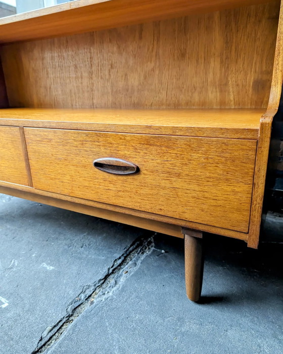 Image 1 of Vintage vitrine kast/ boekenkast, jaren 60