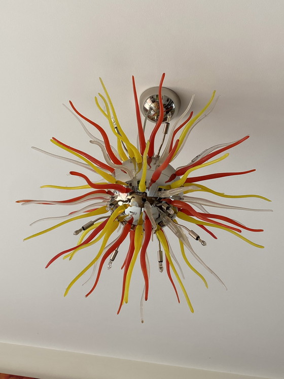 Image 1 of Italiaanse design lamp met Murano glas