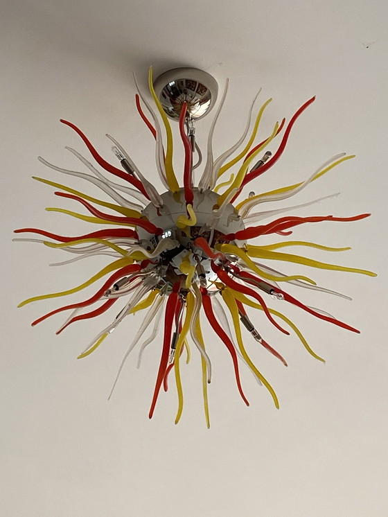 Image 1 of Italiaanse design lamp met Murano glas