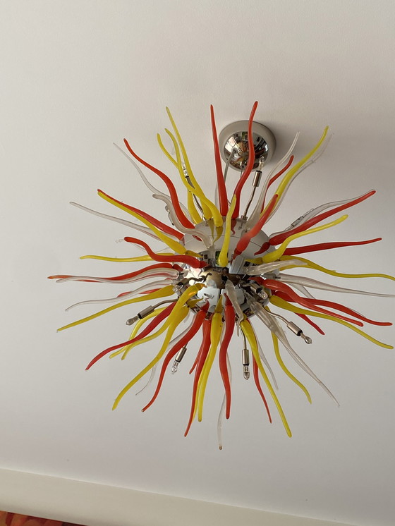 Image 1 of Italiaanse design lamp met Murano glas